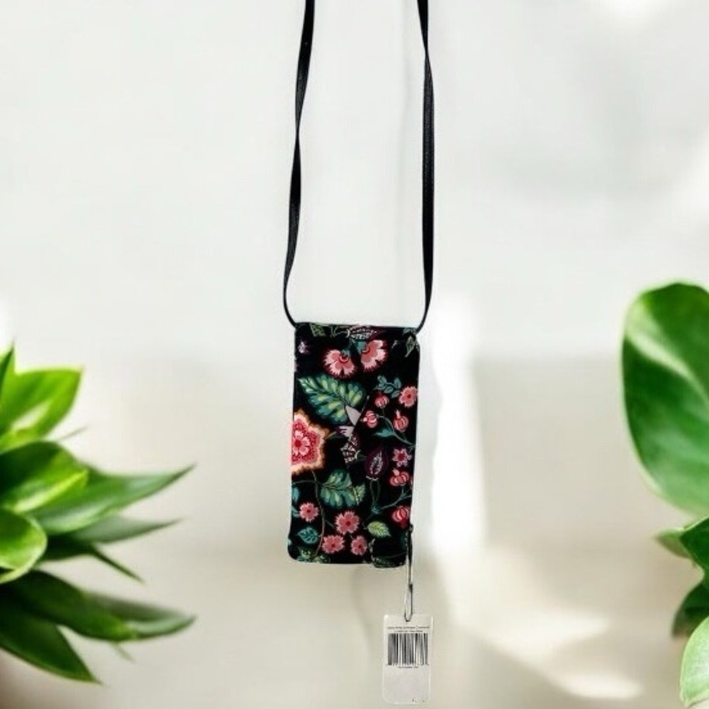 Vera Bradley Vines Floral Crossbody Organizer Envelope Purse With‎ 3 Sections.